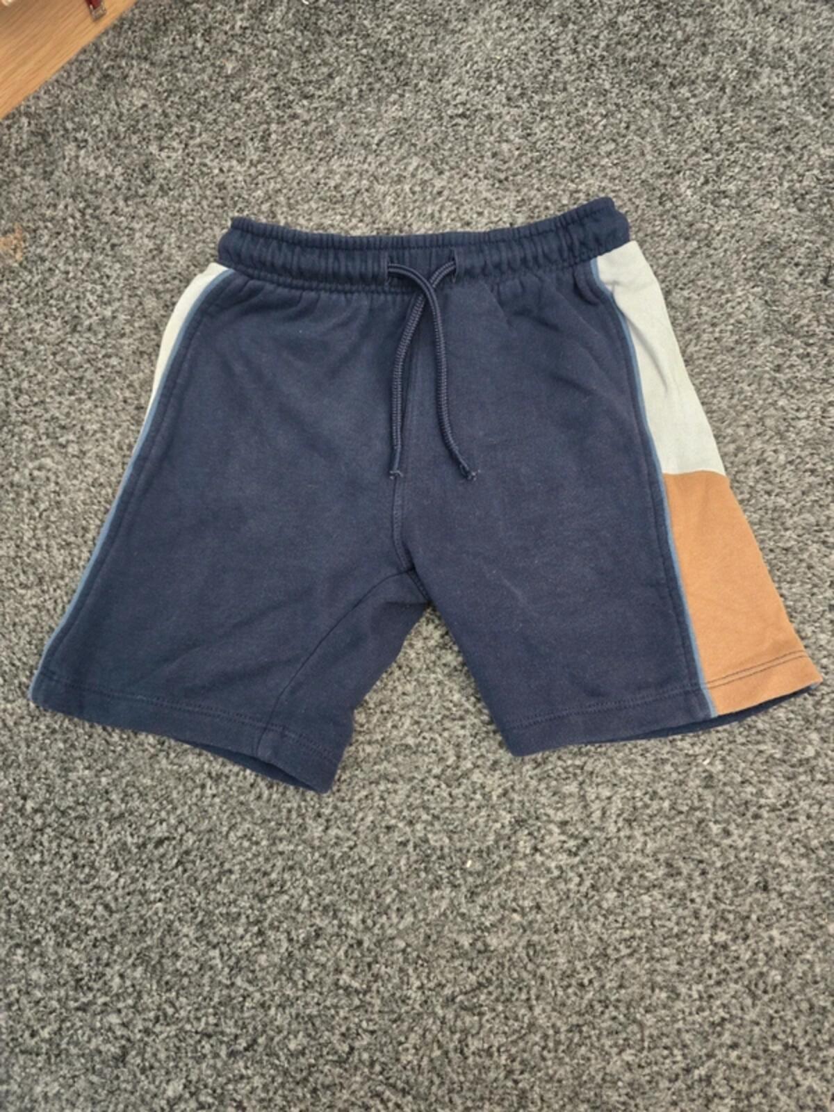 Matalan Boys Navy Shorts with Side Stripes Age 4-5 Years