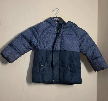Primark Boys Navy Blue Hooded Puffer Coat Age 3–4 Years