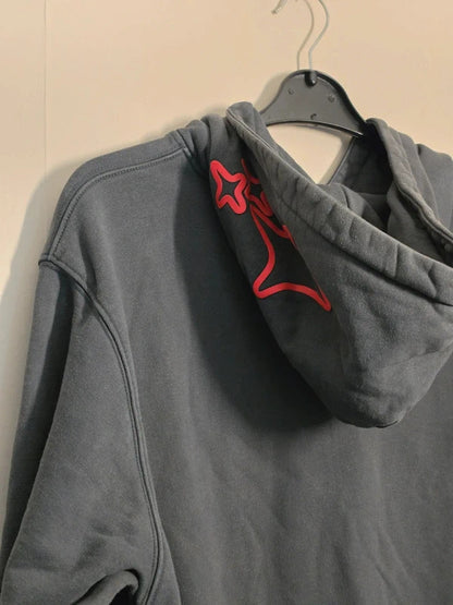 Broken Planet Market Dark Grey Skeleton Graphic Hoodie Mens XS Cotton Streetwear
