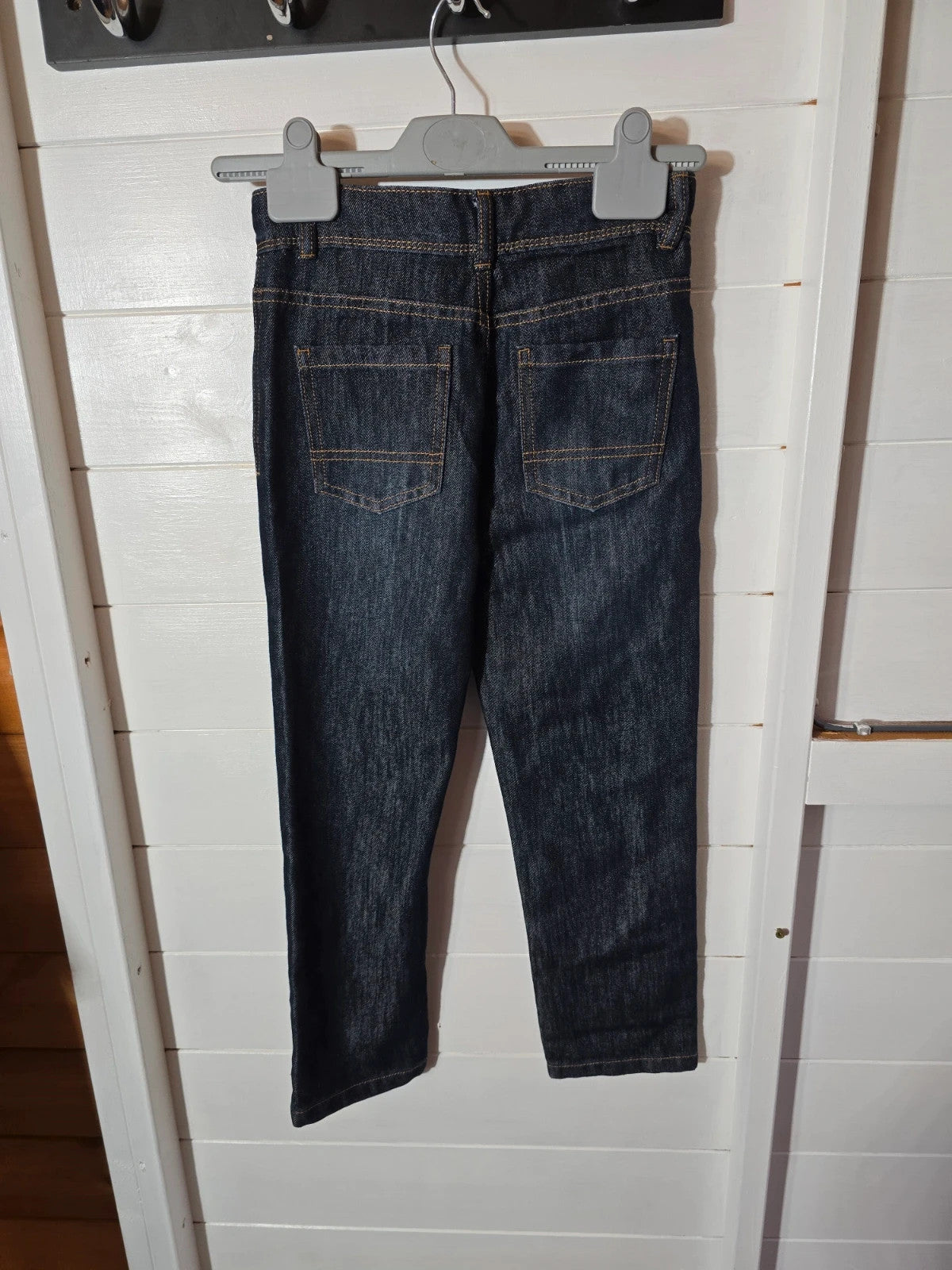 Primark boys dark blue denim straight leg jeans age 7-8years