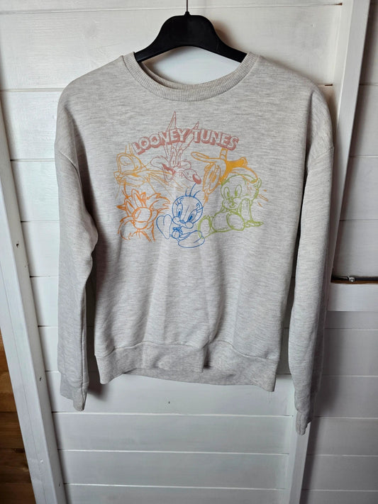 Primark Loony Tunes grey long sleeved sweatshirt size 4/6