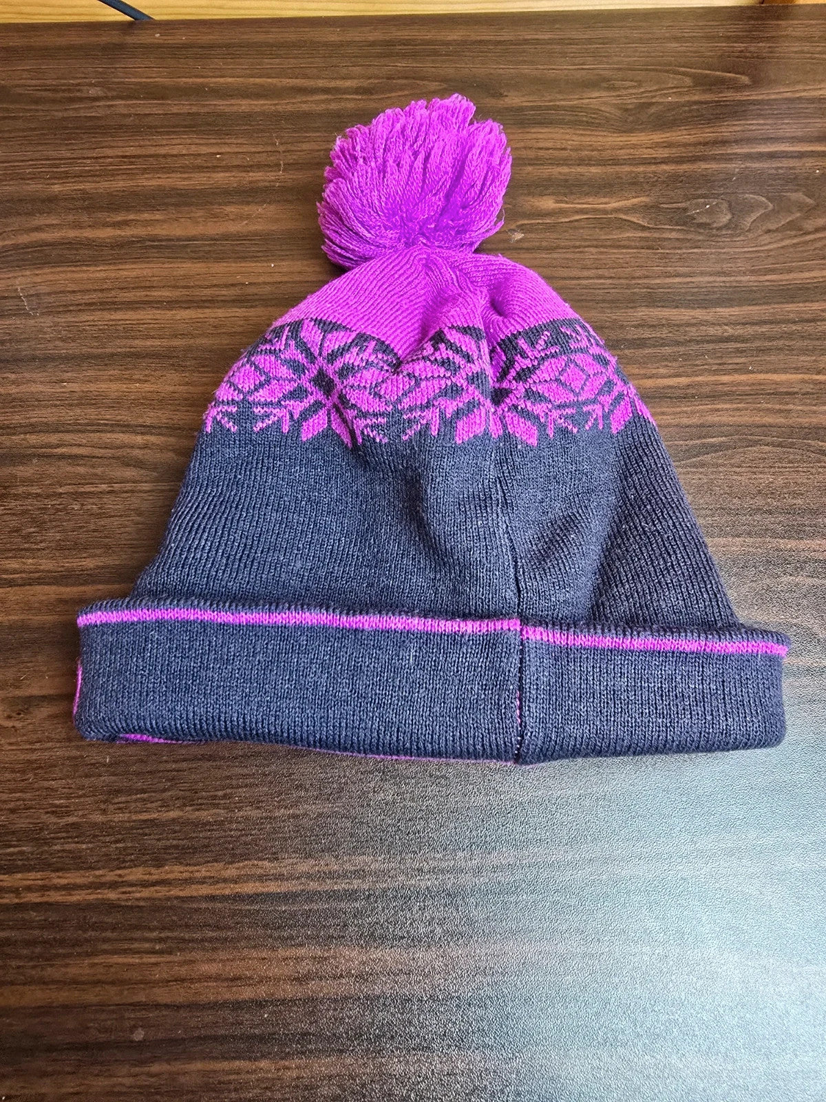 Girls junior  Firetrap purple bobble hat