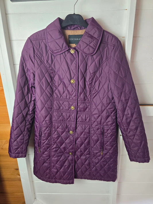 Centigrade purple quilted coat size Xsmall 6-8