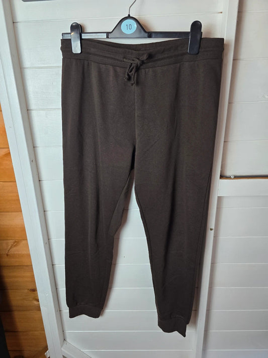 Primark brown cuffed joggers size 12/14