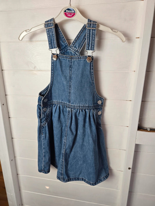 Primark pinafore denim dress age 4/5years