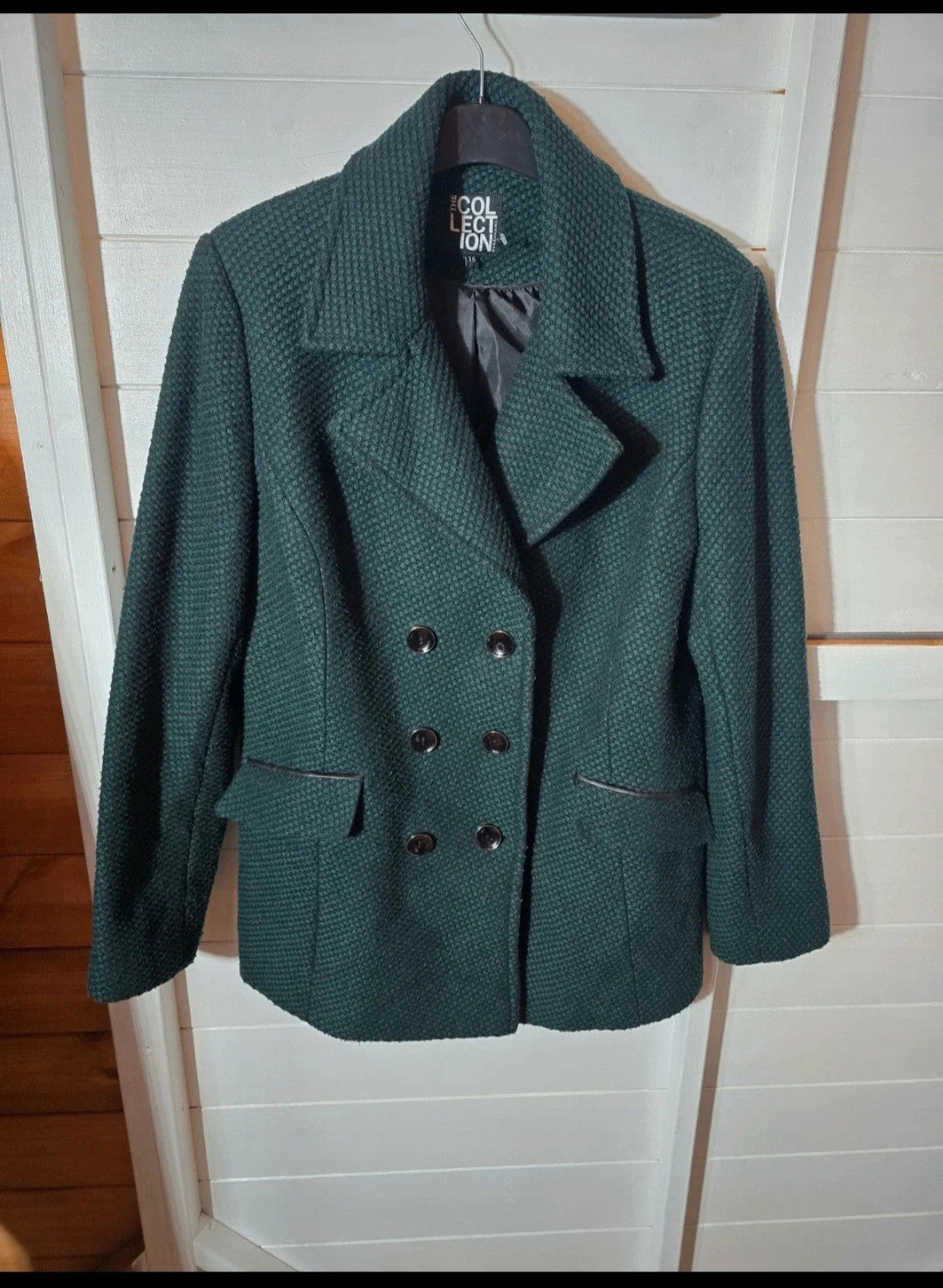 The Collection at Debenhams green knitted long sleeved peacoat size 16