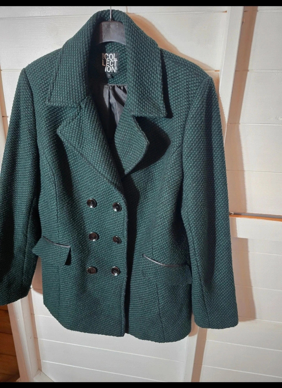 The Collection at Debenhams green knitted long sleeved peacoat size 16