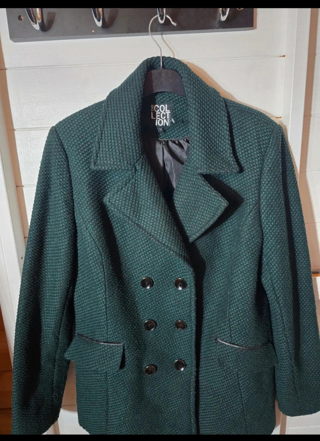 The Collection at Debenhams green knitted long sleeved peacoat size 16