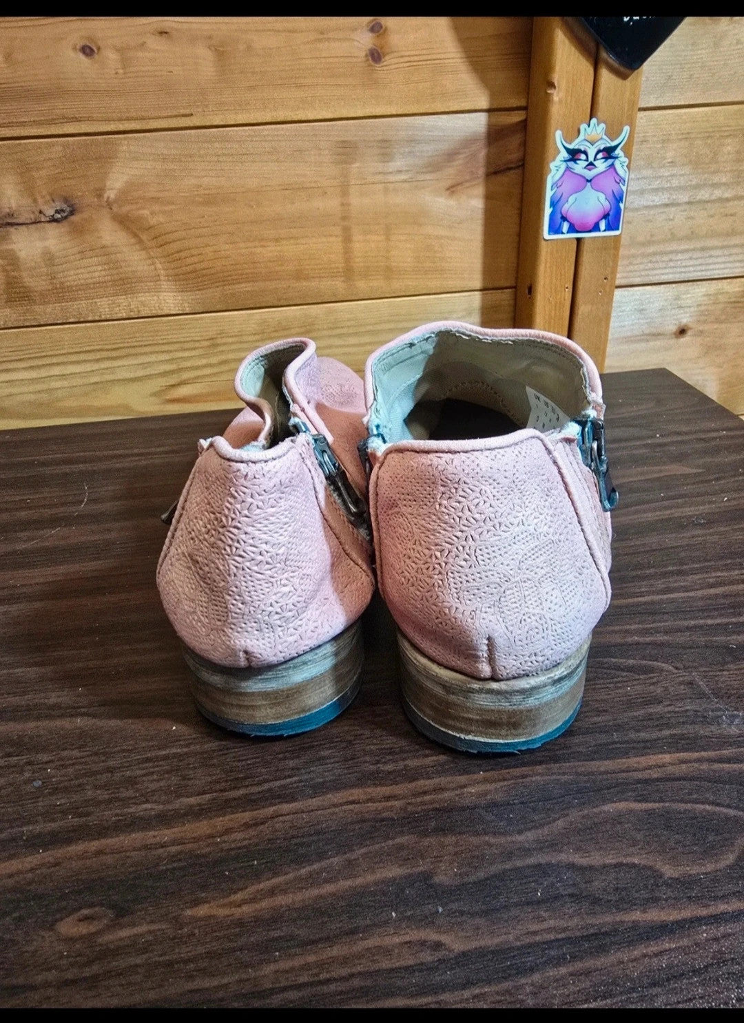 Clarks Narrative coral orange flat ankle boots size 5