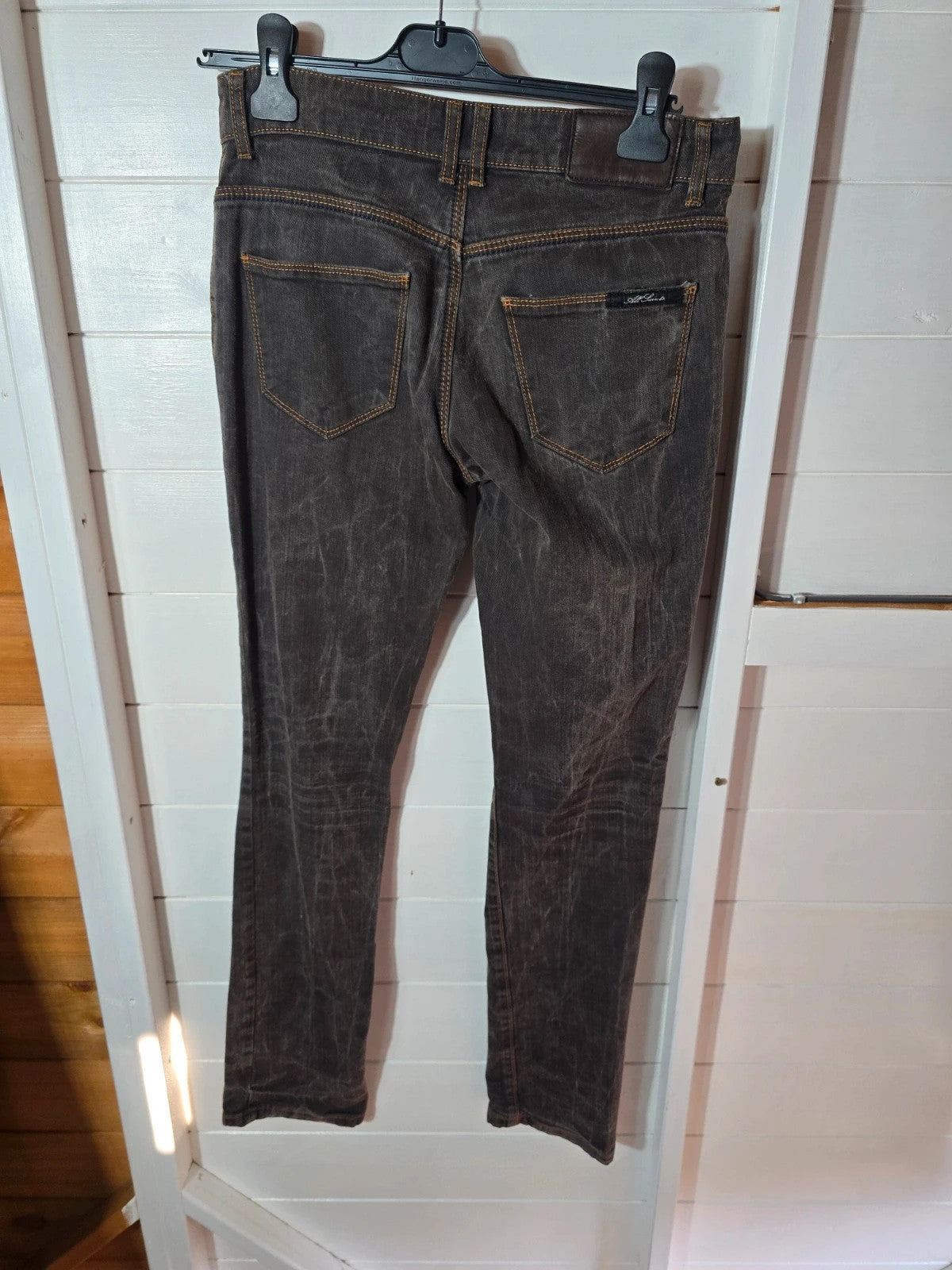 Ladie's All Saints Dreamers grey/black slim leg denim jeans size 28"