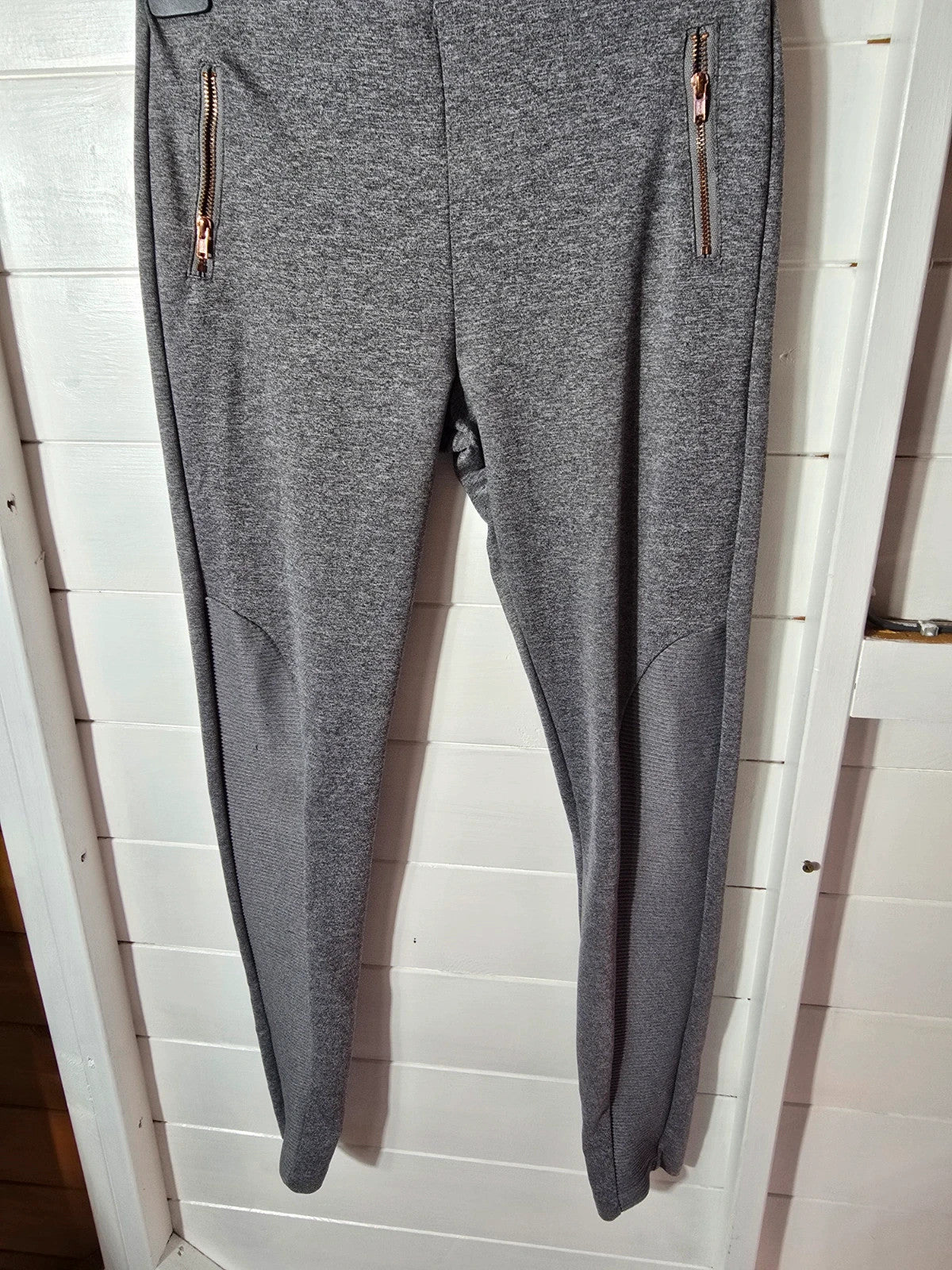 F&F grey skinny high waist leggings age 13/14years