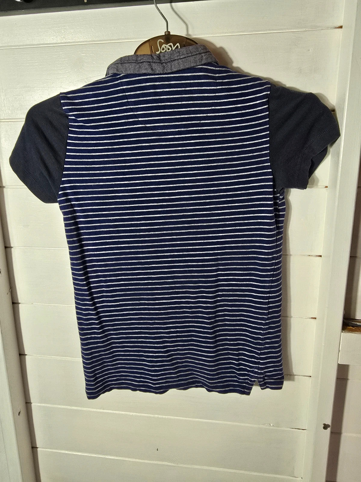 Next blue striped polo t-shirt age 8years