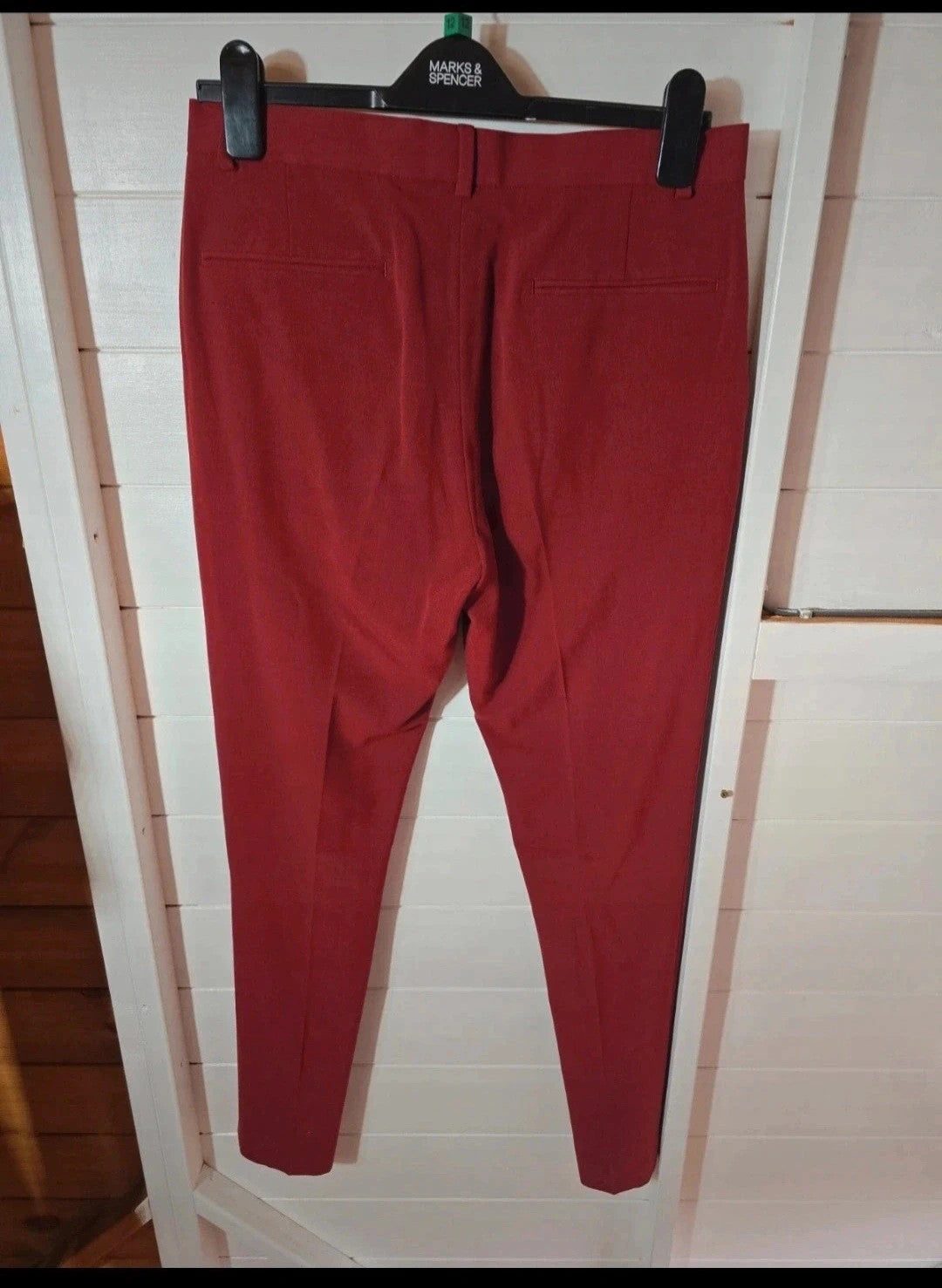 Asos burgundy red slim leg work trousers size 32' waist