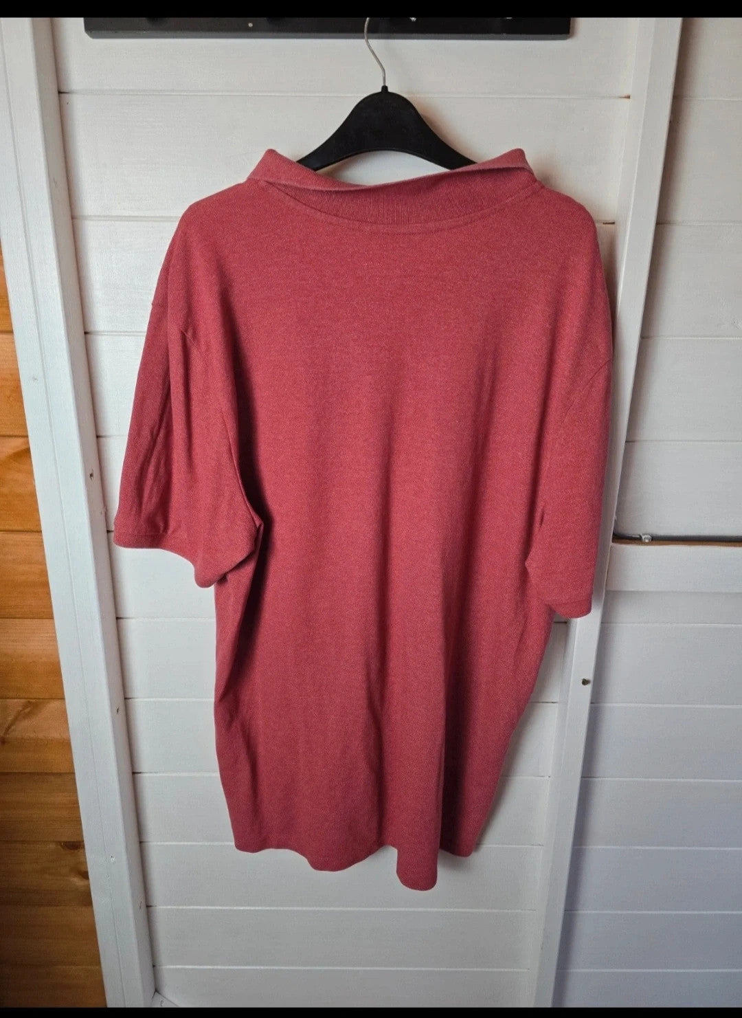 Mens F&F coral red short sleeved polo top size XL