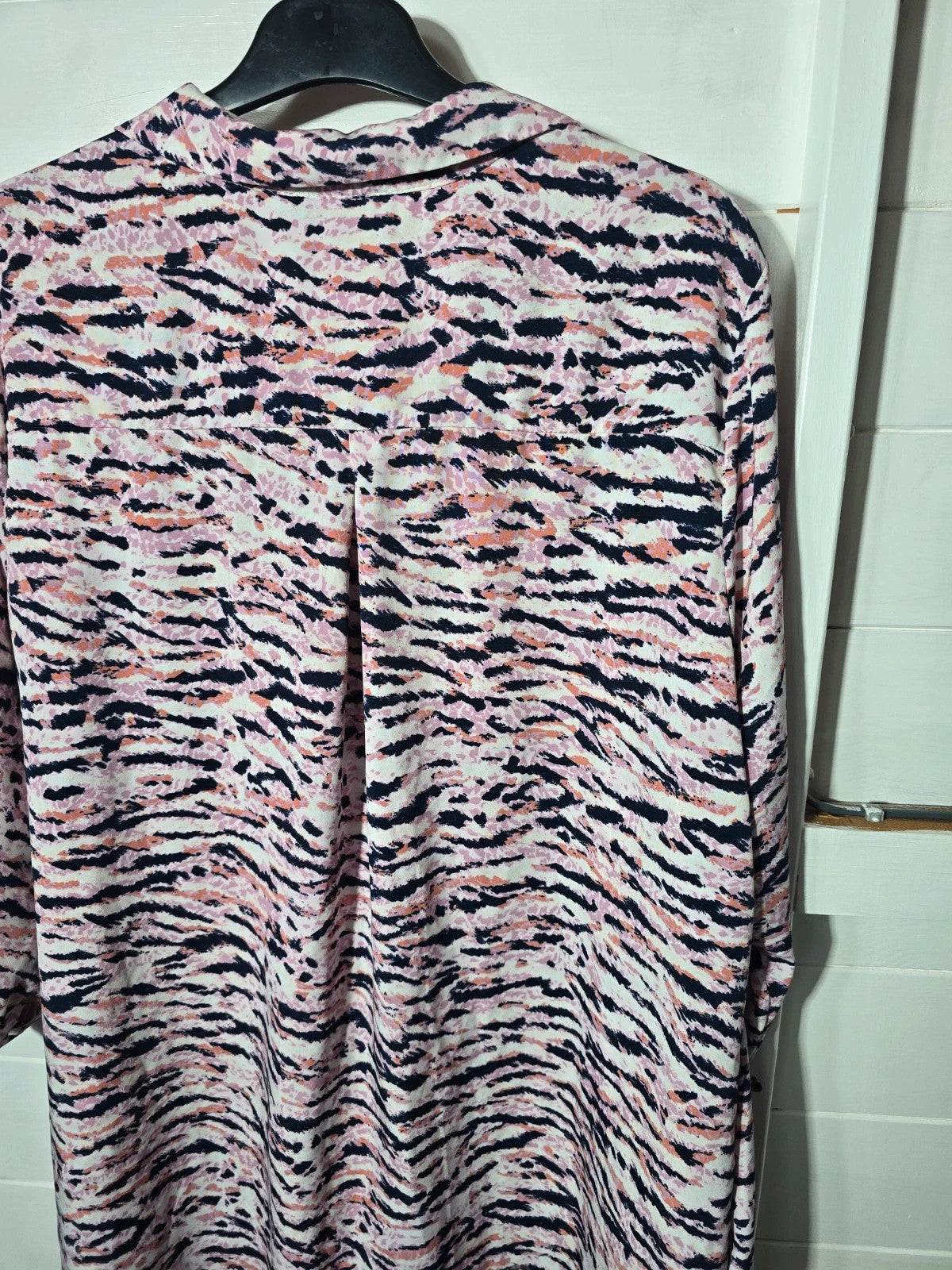 Et Vous pink & navy long sleeved tunic midi dress size 20