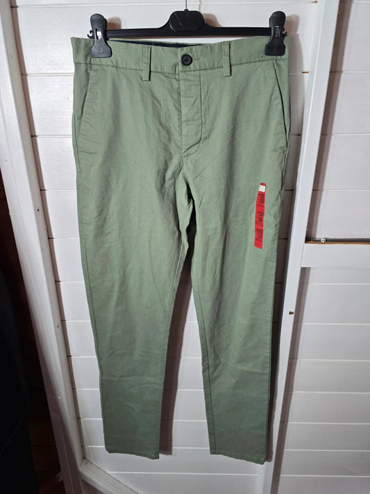 Men's Primark green slim leg chinos size w30" L32"