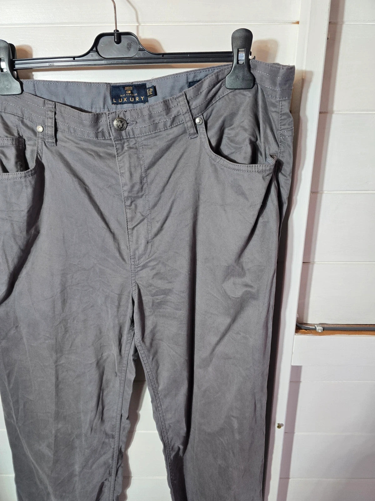 Men's Blue Harbour grey straight leg chinos trousers size 38W 29L