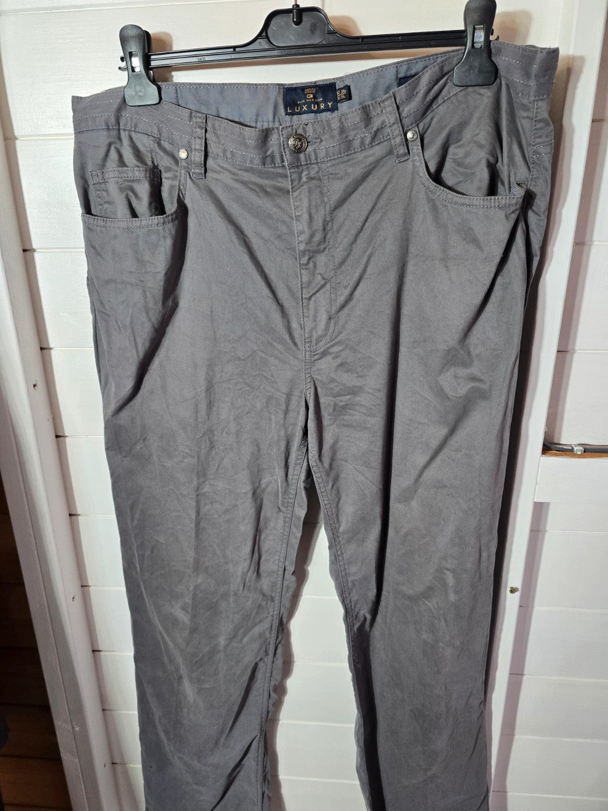 Men's Blue Harbour grey straight leg chinos trousers size 38W 29L