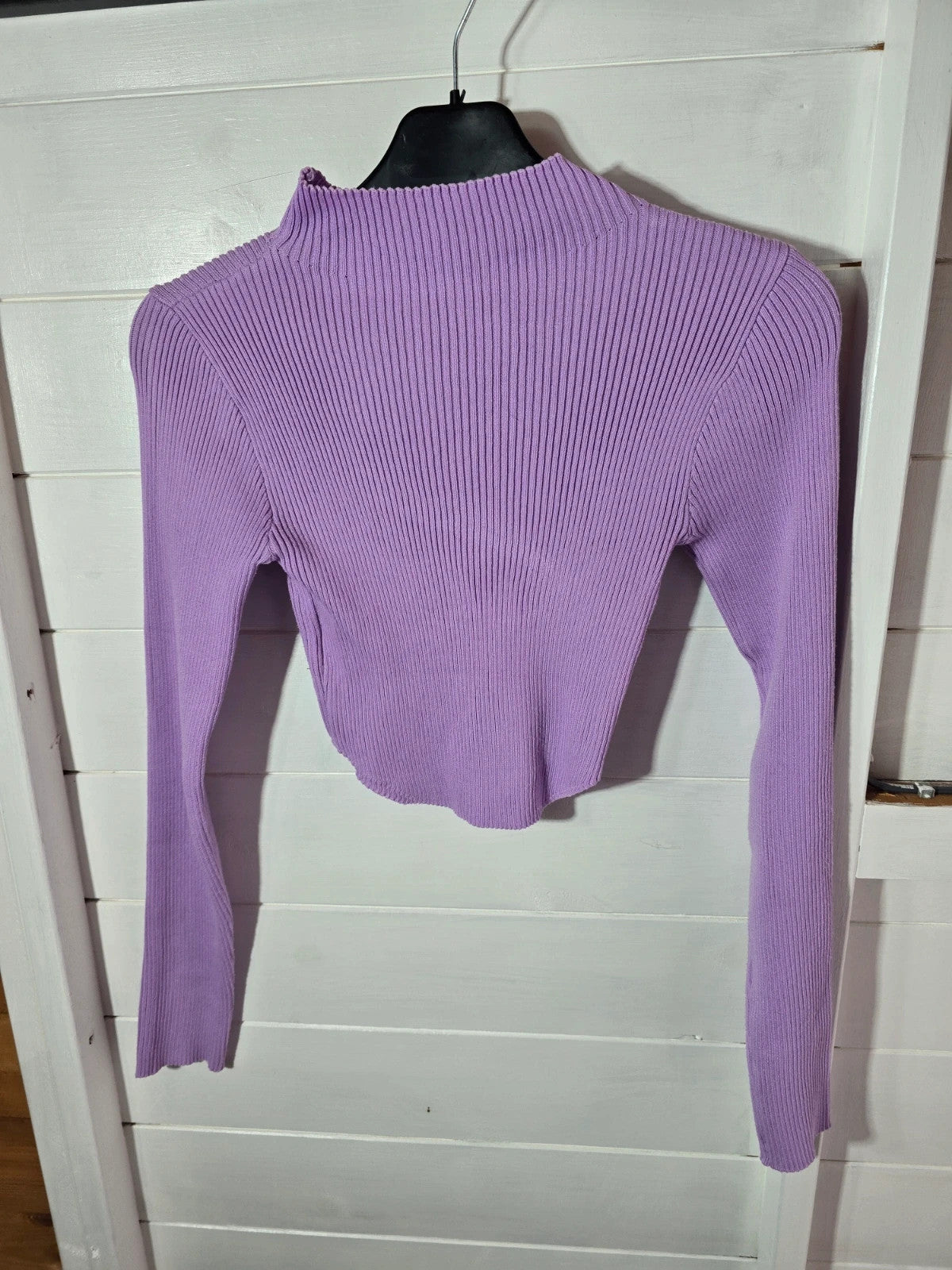 Shein lilac high neck cropped jumper size Med 10