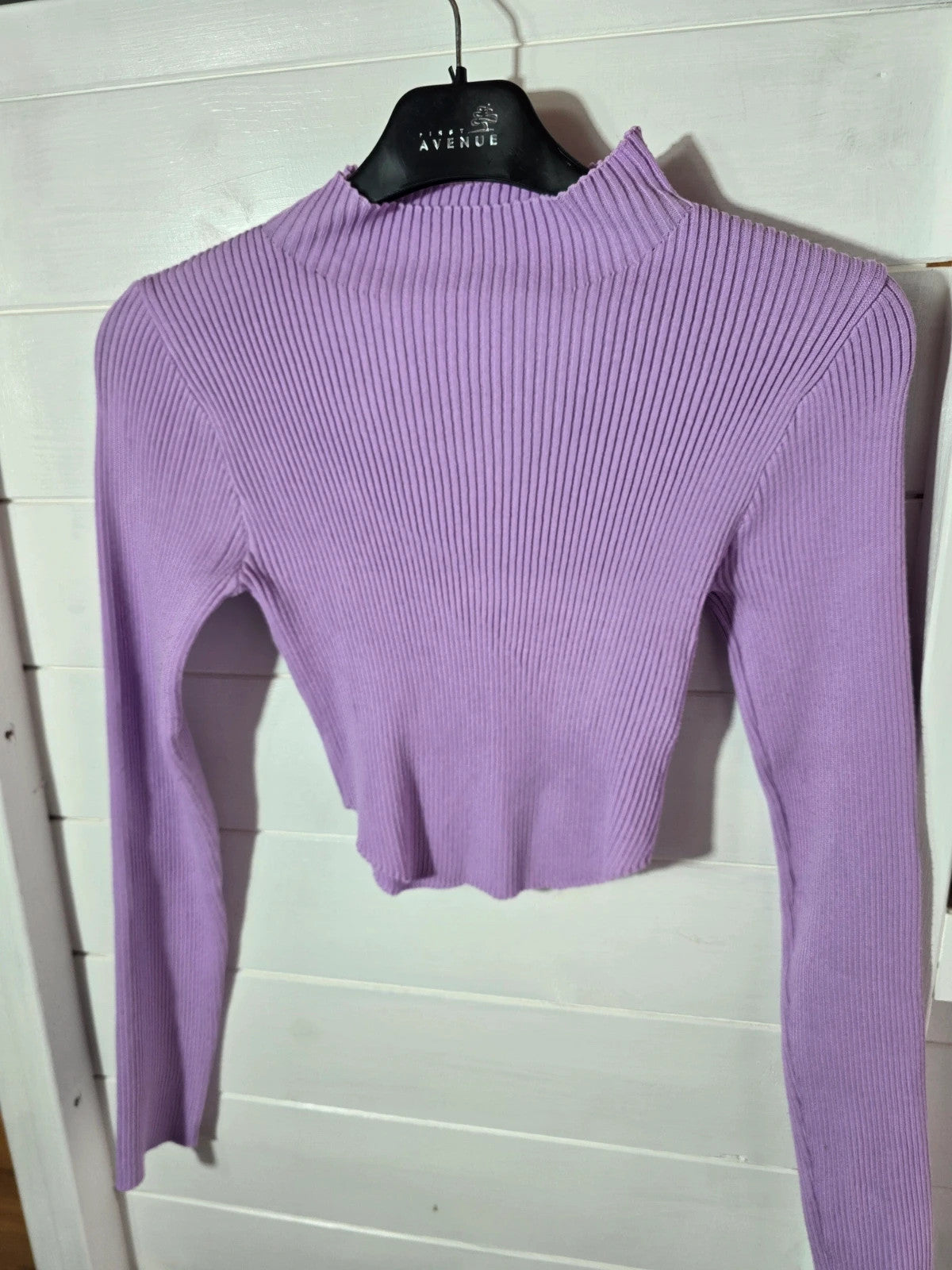 Shein lilac high neck cropped jumper size Med 10