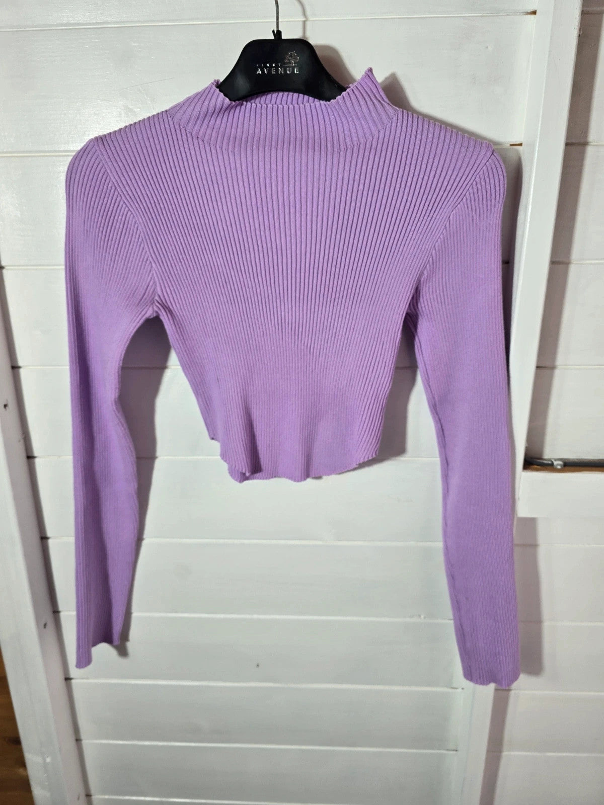 Shein lilac high neck cropped jumper size Med 10