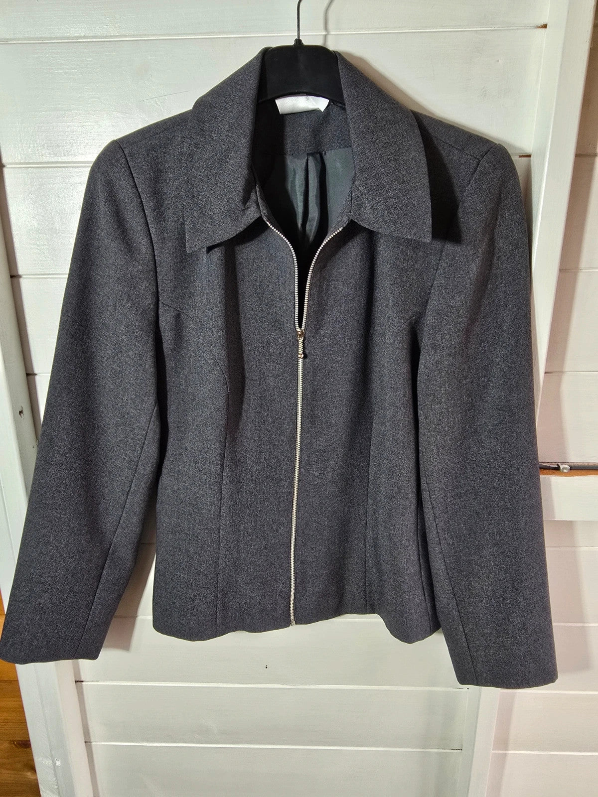 Imagination grey mid-length jacket size 8