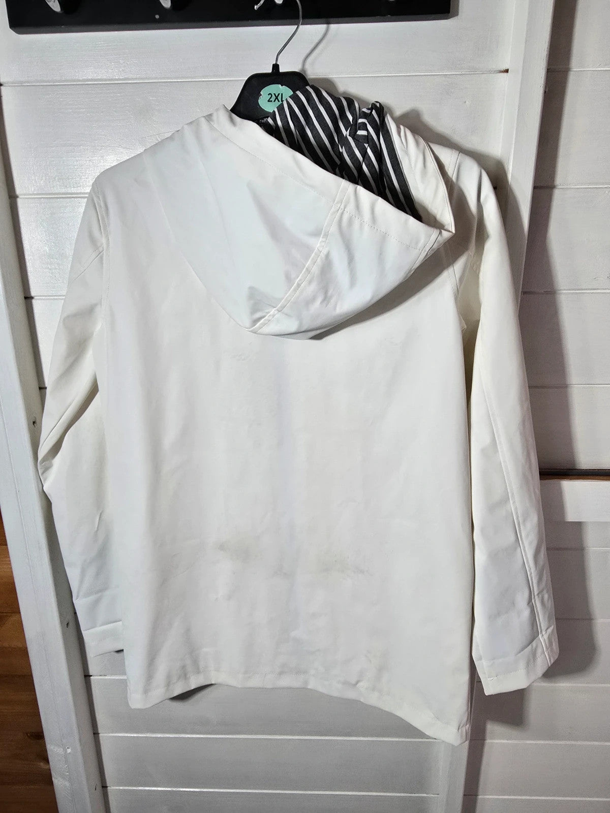 Topshop white waterproof jacket size 6