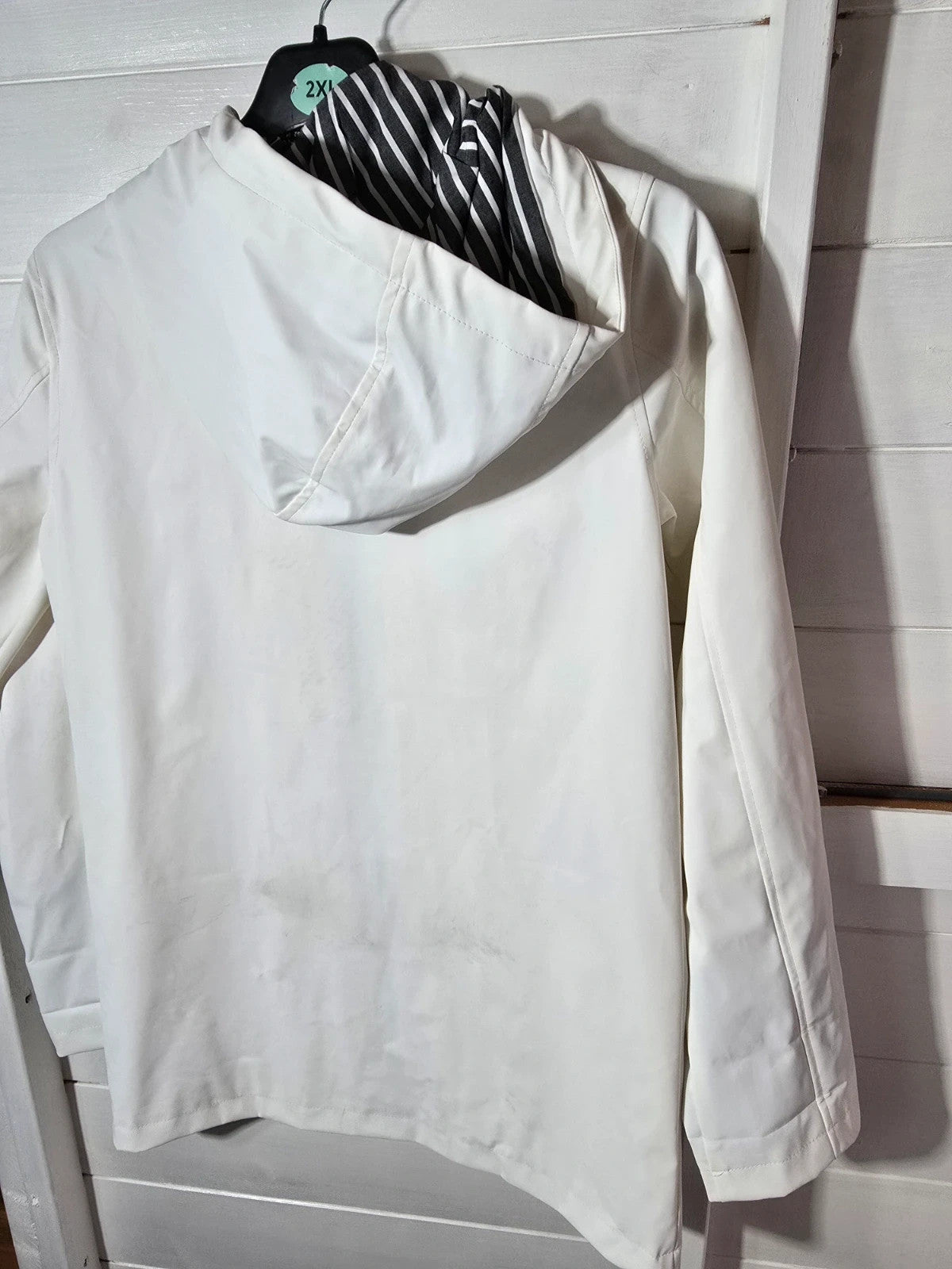 Topshop white waterproof jacket size 6