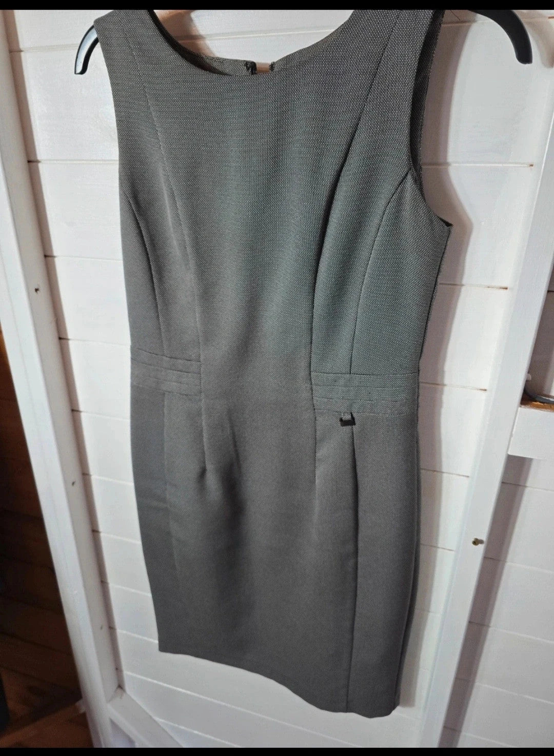 Primark grey sleeveless knee length work dress Size 8