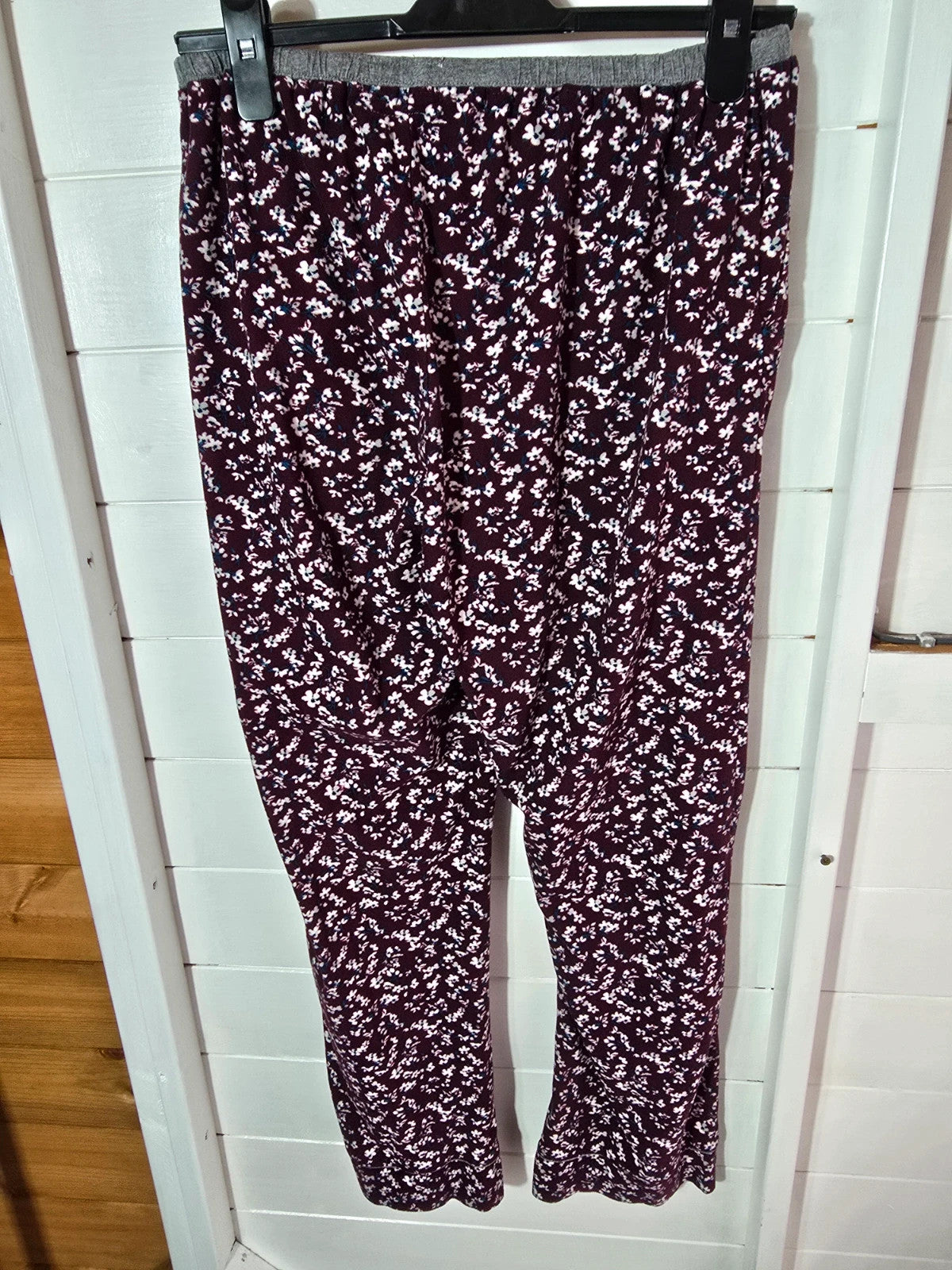 Next grey & burgundy floral 2 peice pj's set long sleeved size 10