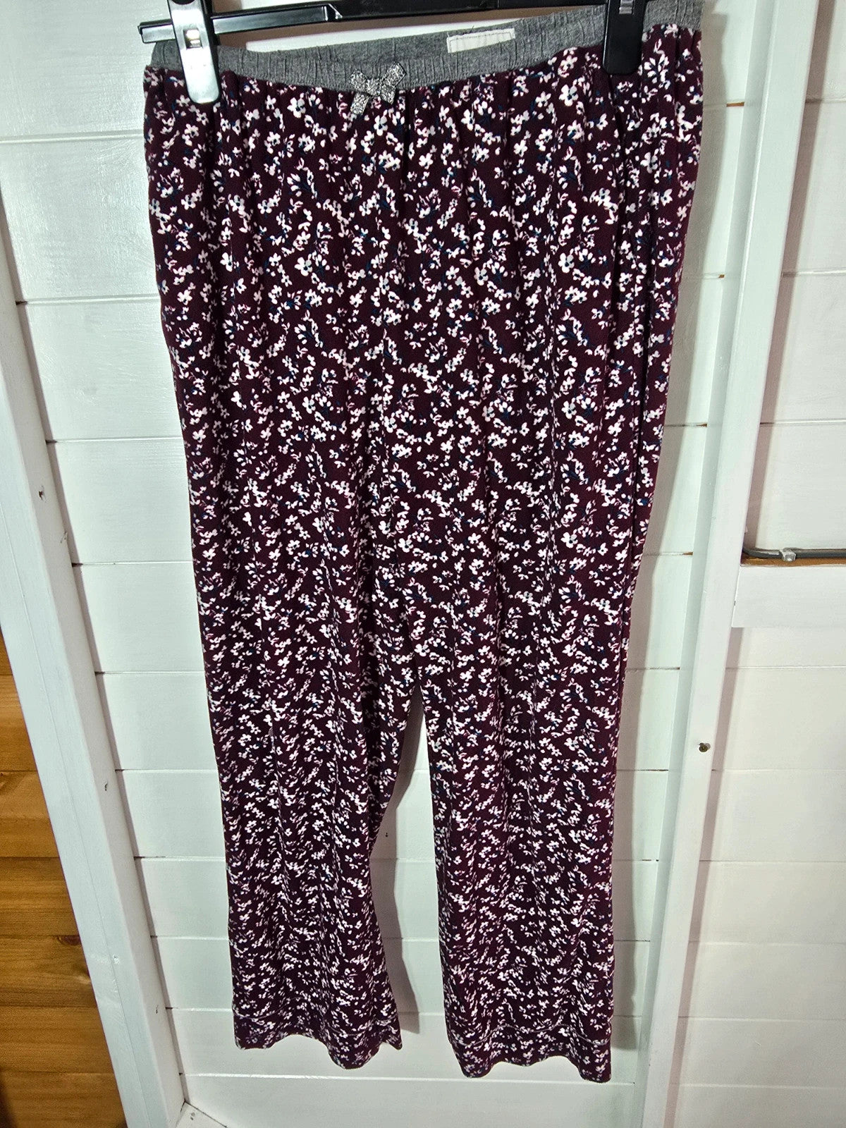 Next grey & burgundy floral 2 peice pj's set long sleeved size 10