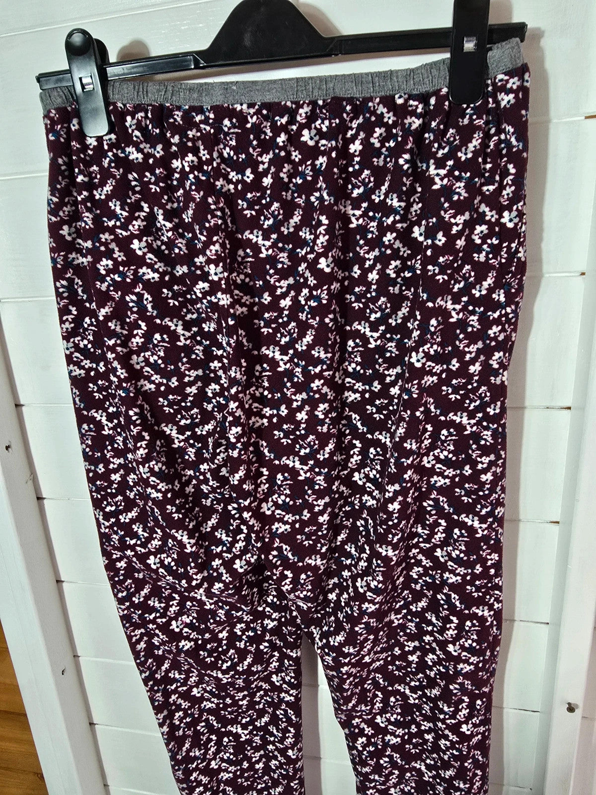 Next grey & burgundy floral 2 peice pj's set long sleeved size 10