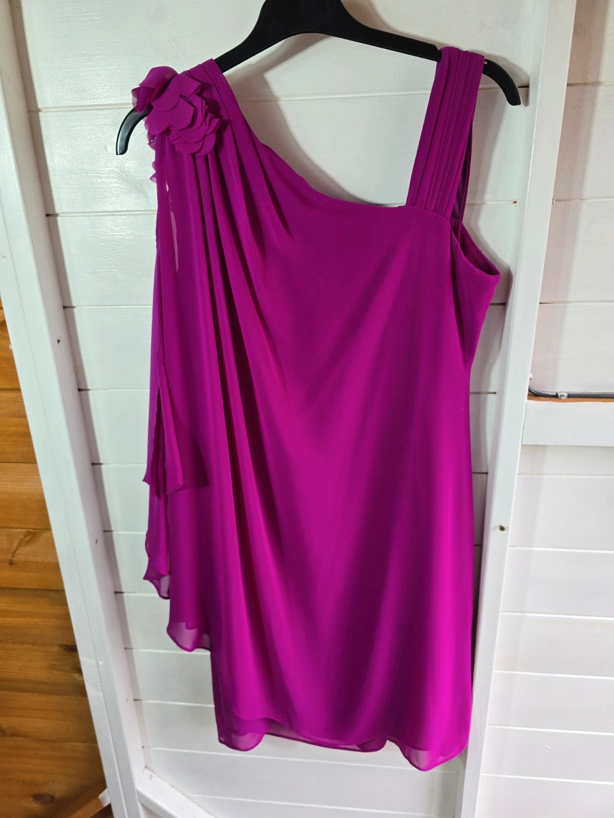 R&M Richards purple Layered sleeveless knee length dress size 10