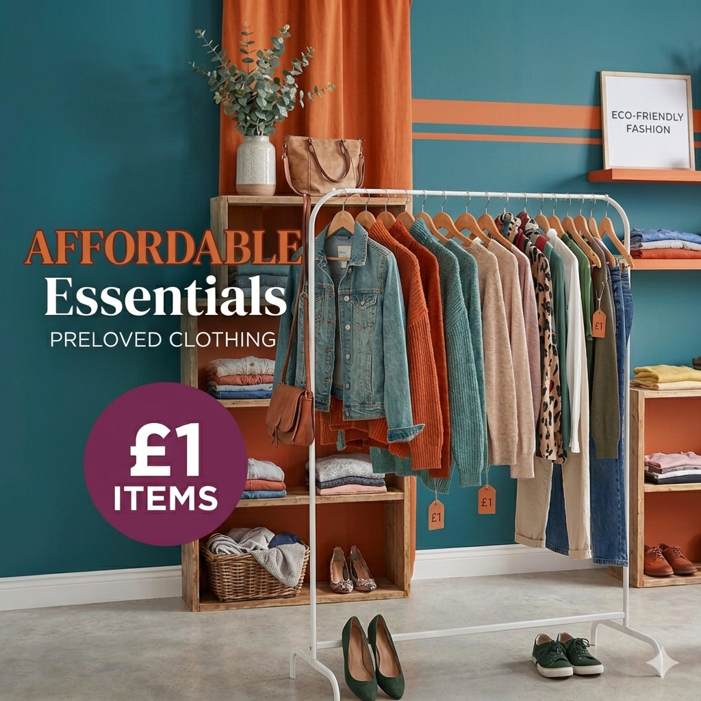  Buy Cheap affordable preloved clothes £1  for all the family 