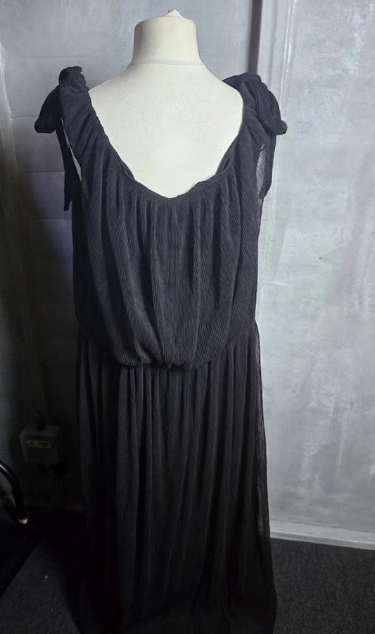 Next black ribbed sleeveless maxi dress size 26