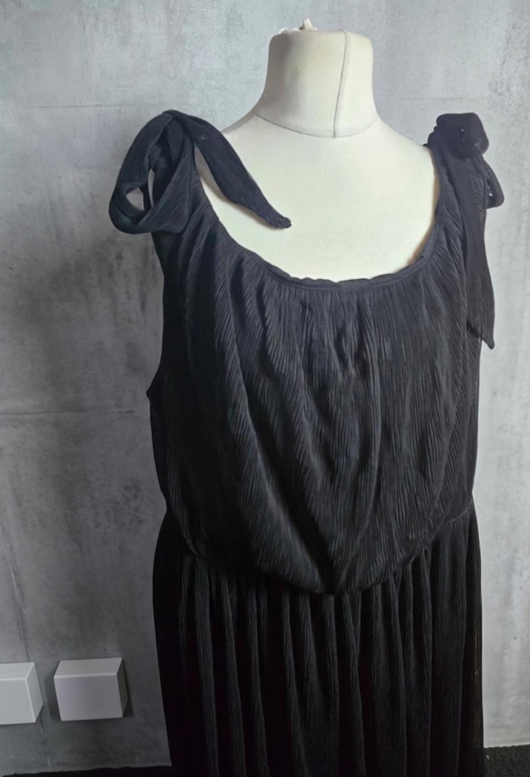 Next black ribbed sleeveless maxi dress size 26