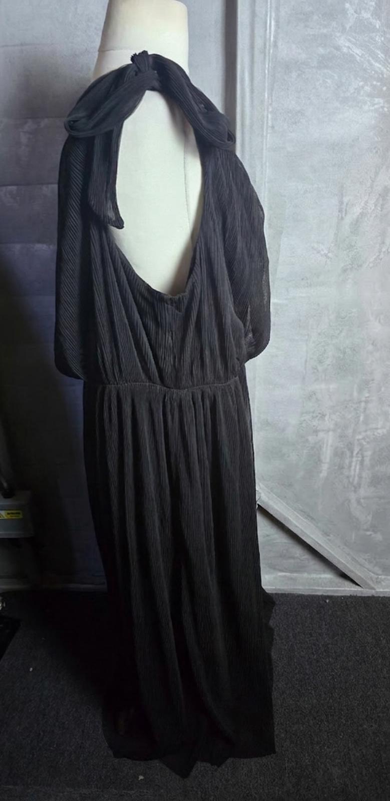 Next black ribbed sleeveless maxi dress size 26