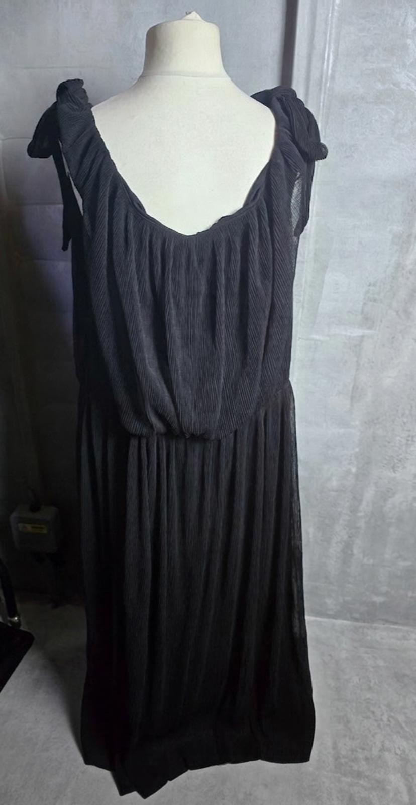 Next black ribbed sleeveless maxi dress size 26