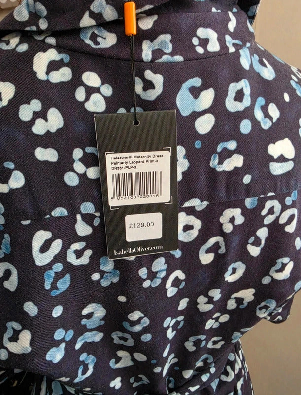 NWT Isabella Oliver Navy Animal Print Halesworth Maternity Dress Size 3  6-8