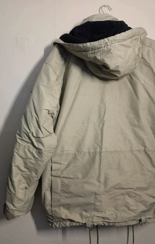 Napapijri Geographic Cream Beige Fleece-Lined Outdoor Jacket – 24" P2P