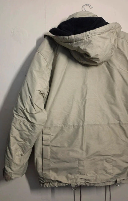 Napapijri Geographic Cream Beige Fleece-Lined Outdoor Jacket – 24" P2P