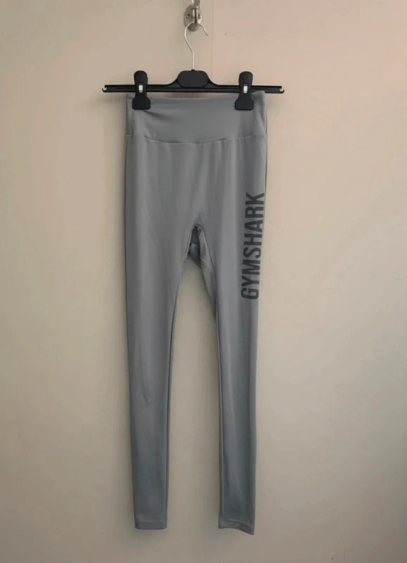 Gymshark Light Grey Ruched Scrunch Bum Gym Leggings S Size 8-10