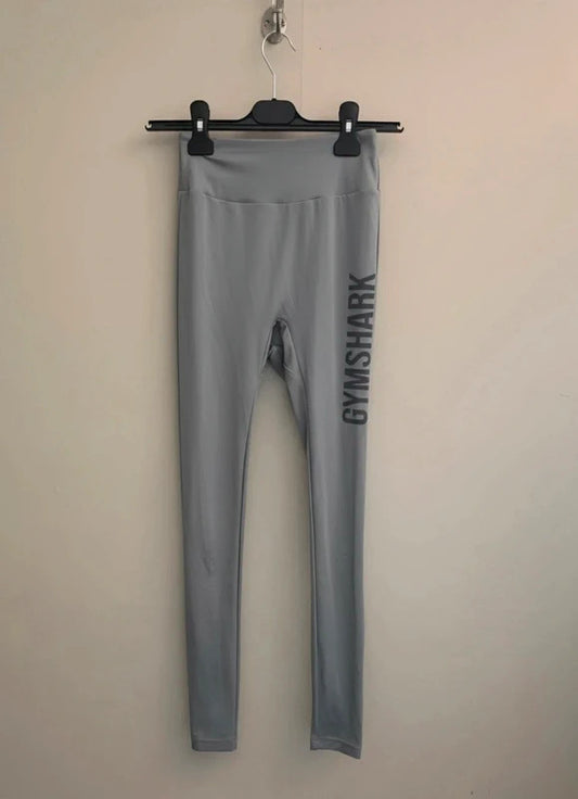 Gymshark Light Grey Ruched Scrunch Bum Gym Leggings S Size 8-10