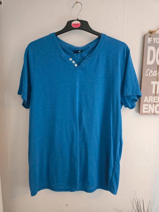 M&CO Men’s Blue Short Sleeved Top - Size XL