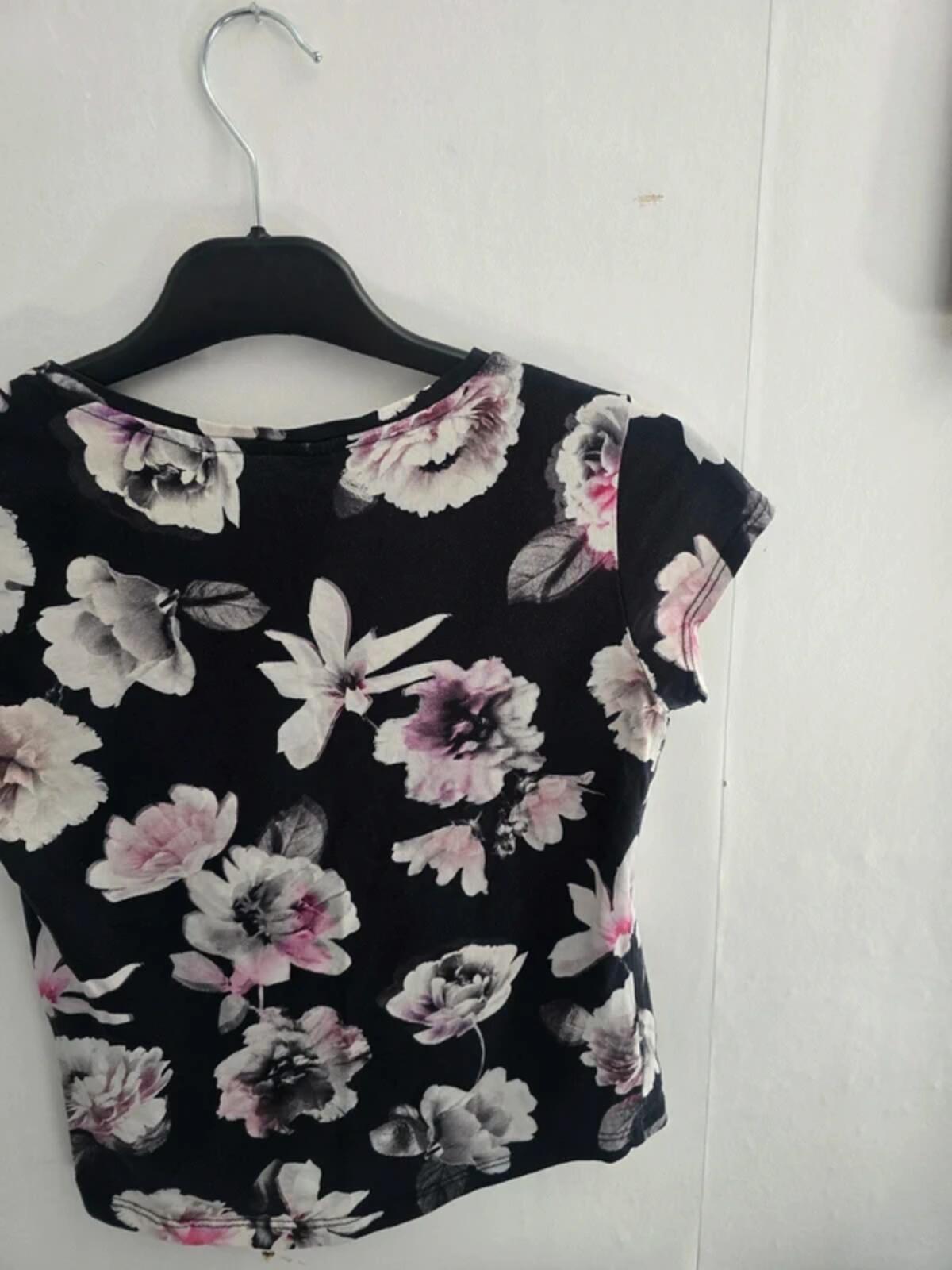 H&M Girls "Venice Bay" Floral Cotton Tee Age 8-10