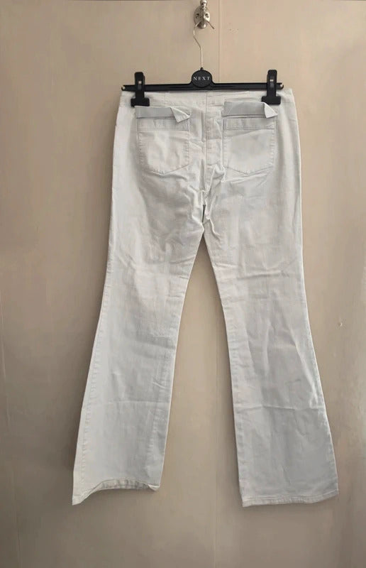 Earl Jean White Mid-Rise Flared Leg Jeans W27 Size 8