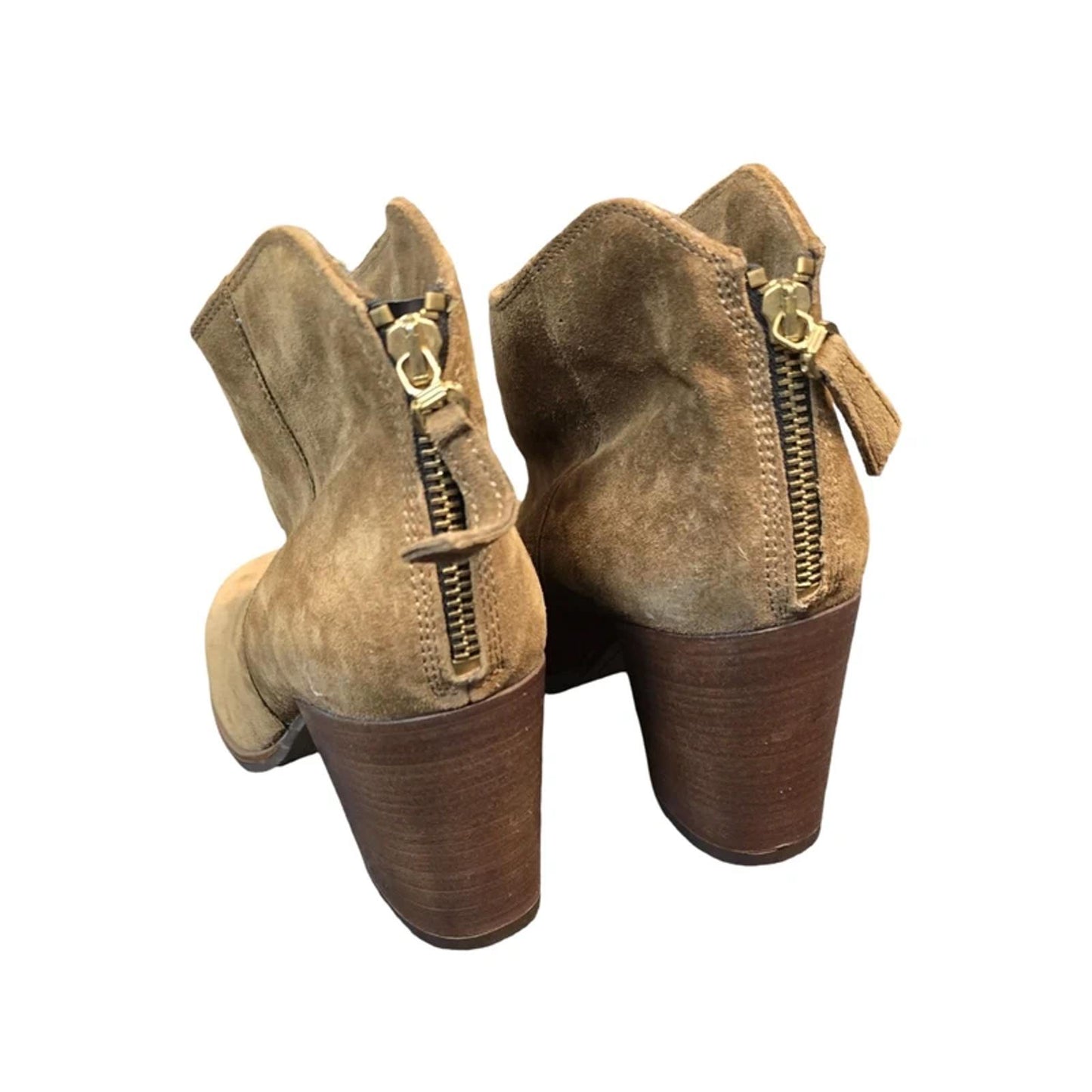 Clarks Narrative Ankle Boots Light Brown Size 8 Block Heel New