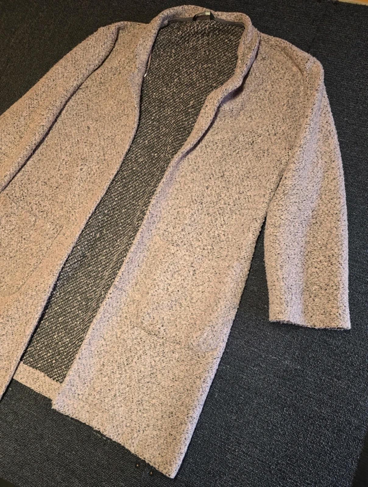 George Light Pink Knitted Overcoat Size 14 – Open Front Smart Causal