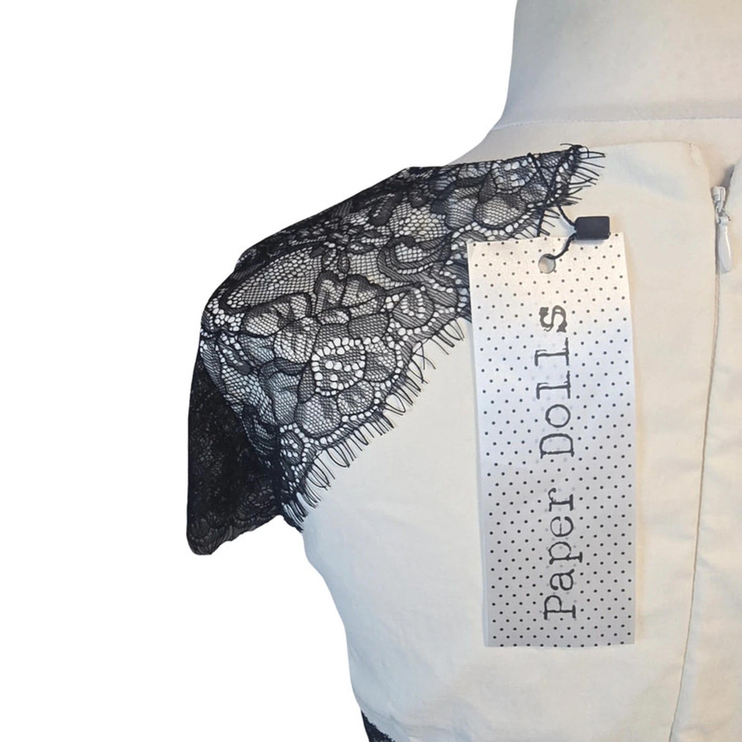 Paper Dolls Dress White Black Lace Size 14 A-line Occasion New