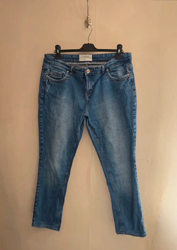 Mantaray Blue Denim Slim Leg Jeans Size 16L